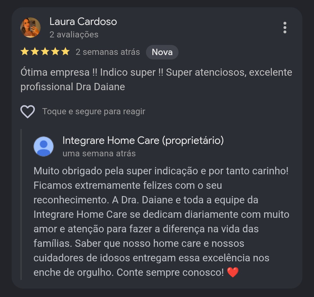 Avaliação Google - Laura Cardoso