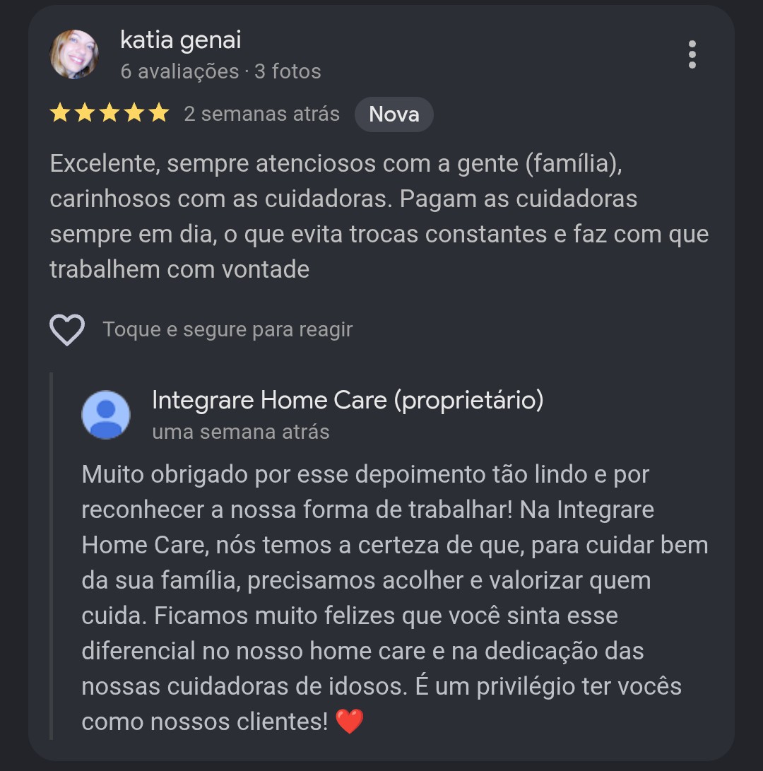 Avaliação Google - Mônica Saad